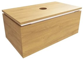Kúpeľňová skrinka s krycou doskou SAT Feel 80x30x46 cm medový dub mat SATFEEL80DMD, 1 ks