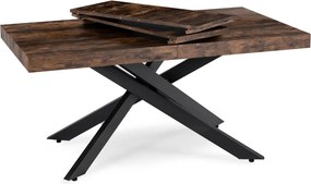 HAMPTON Rozkladací stôl 160-240 cm rustikálny dub/čierny