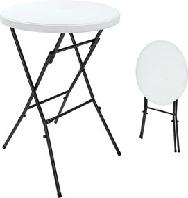 Cateringový skladací barový stôl STABLE 72 cm biely