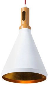 Závesná kovová lampa biela MACKENZIE Beliani