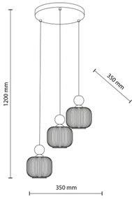 Luster na lanku BALLO 3xE14/10W/230V béžová