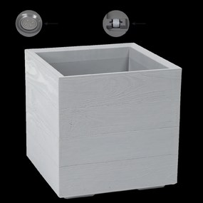 KVETINOVÝ ZÁHON KARO 400×400 mm, doska z recyklovaného materiálu, sivá*78916