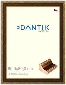 DANTIK rám na obraz 60x80 | KLASIK hnědá (Plexi Čiré)