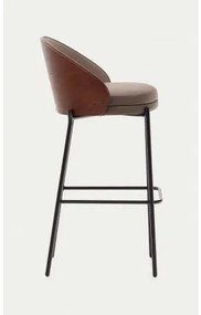 EAMY BROWN barová stolička - umelá koža Hnedá