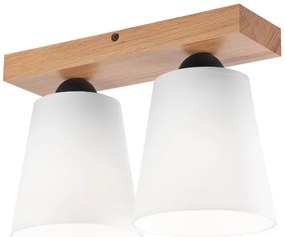 Prisadený luster LULA 2xE27/60W/230V dub