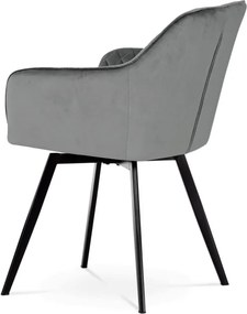 Jedálenská stolička zamatová, sivá DCH-425 GREY4