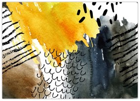 Sklenený obraz - Abstraktný akvarel (70x50 cm)