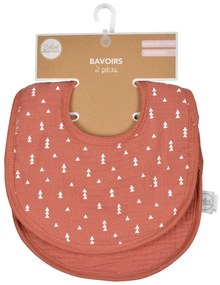 Mušelínové podbradníky v tehlovej farbe v súprave 2 ks – Bébé Douceur