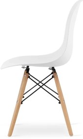 Jedálenská zostava TODI 80cm okrúhly stolový set biely + 4 stoličky OSAKA biele