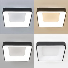 Brilagi - LED stmievateľné stropné svietidlo FALCON II LED/80W/230V 40x40 cm čierne + diaľkový ovládač