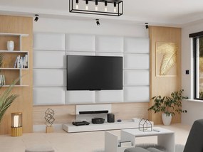 Čalúnený panel na stenu 84x42 PAG - biela ekokoža