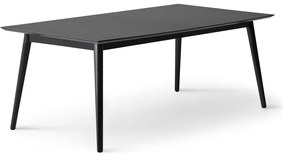 Čierny rozkladací jedálenský stôl s čiernou doskou 100x210 cm Meza – Hammel Furniture
