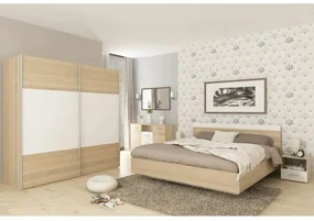 Spálňa (posteľ 160X200 cm, 2 ks nočný stolík, skriňa). Vlastná spoľahlivá doprava až k Vám domov. 1075409