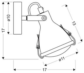 Nástenné bodové svietidlo CRODO 1xE14/40W/230V