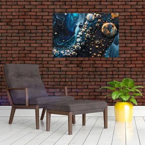 Obraz - Atramentové kvapky (90x60 cm)