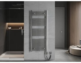 Mexen Ares, elektrické vykurovacie teleso 1500x600 mm + vykurovacia tyč 600 W, chrómová, W102-1500-600-2600-01