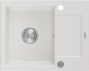 Mexen Enzo - drez granitový 57,6x46,5cm, 1-komorový, biela, 6506571005-20
