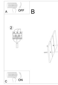 Nástenné LED svietidlo Pinne 200, 1xled 50w, 3000k, s