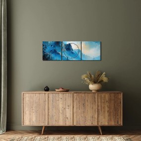 Obraz - Maľba hôr (s hodinami) (90x30 cm)