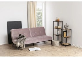 Regál Rena XS kovový čierny/dub