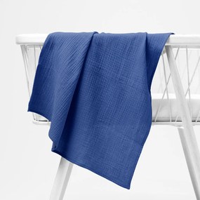 Biante Mušelínová plienka/dečka Nature MSN-051 Modrá - ZVÝHODNENÁ SADA 3 KS 70x70 cm - Sada 3 ks