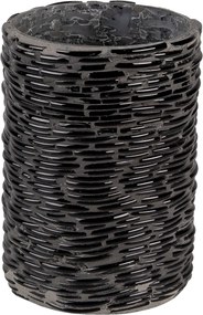 Čierny sklenený svietnik Black M - Ø 10 * 15 cm