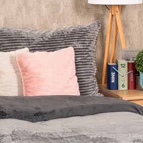 4Home Obliečky mikroflanel Stripe sivá, 140 x 200 cm, 70 x 90 cm