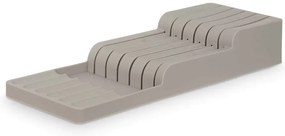 Organizér na nože, na 11 nožov, plastový odtiene šedej - 41 x 16 x 7 cm