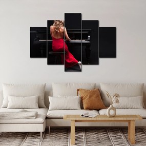 Obraz ženy hrajúce na klavír (150x105 cm)