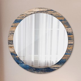 Okrúhle ozdobné zrkadlo Abstraktné drevo fi 90 cm