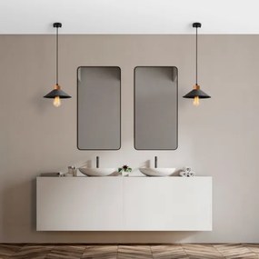 Závesné svietidlo MANAVGAT 1xE27/40W/230V, čierne/hnedé