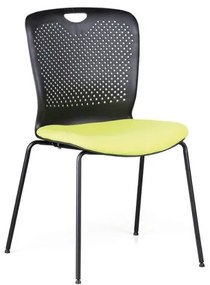 Plastová konferenčná stolička OPEN, zelená