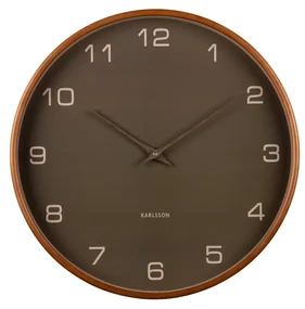 Karlsson 5993MG dizajnové nástenné hodiny hnedé,priemer 40 cm