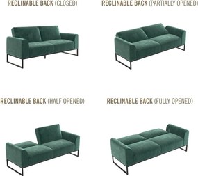 Zelená rozkladacia pohovka 217 cm Adley - CosmoLiving by Cosmopolitan