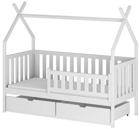 Posteľ Domček Simba 90x200 biela