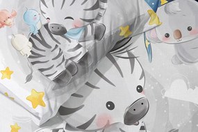 Detské bavlnené obliečky ZEBRA 100x135cm