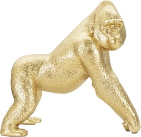 Dekoratívna soška Gorilla Side zlatá