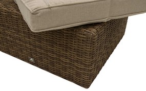 DEOKORK Ratanové stolík/taburet 73 x 73 cm BORNEO LUXURY (hnedá)