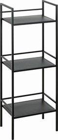 XXXLutz REGÁL, čierna, oceľ, 35/95/25 cm - Online Only drobný nábytok - 001931038101