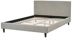 Čalúnená posteľ 140 x 200 cm svetlosivá FITOU Beliani