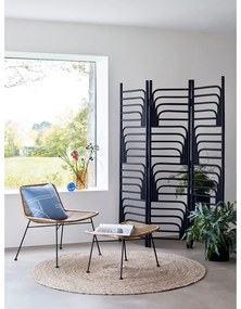 Oranžová sklenená váza Hübsch Deco, výška 18 cm