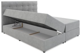 Kontinentálna posteľ 140 cm Karen (béžová) (s matracom a úložným priestorom). Vlastná spoľahlivá doprava až k Vám domov. 1046600
