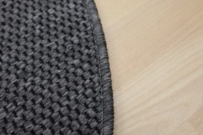 Timzo, Kusový koberec Nature antracit kruh, 300x300 (priemer) kruh, šedá, chodba / predsieň