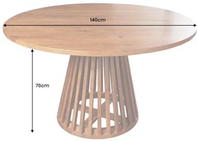 Jedálenský stôl MAISON JADE 140 cm masívne akáciové drevo