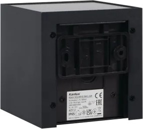 Kanlux 28996-LED Solárne nástenné svietidlo REKA LED/3W/230V 3000/4000/6500K IP65 čierna
