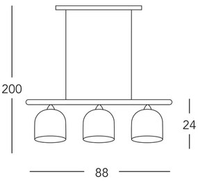 Kolarz A1352.83.Au - Luster na lanku NONNA 3xE27/60W/230V dub/biela/zlatá