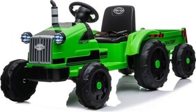 LEAN CARS Batériový traktor s prívesom CH9959 zelený
