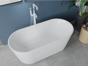 Mexen Luna, voľne stojaca vaňa 180 x 80 cm, biela, biely prepad, 52031808000-20