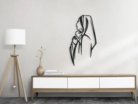 drevko Moderná nálepka Mária s Ježiškom Rozmer obrazu: 44,5 x 23 cm, Farba dekorácie: Čierna