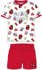 E plus M - Chlapčenské bavlnené letné pyžamo Spiderman MARVEL - červené 104